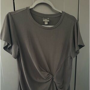 Worthington black short sleeve blouse small